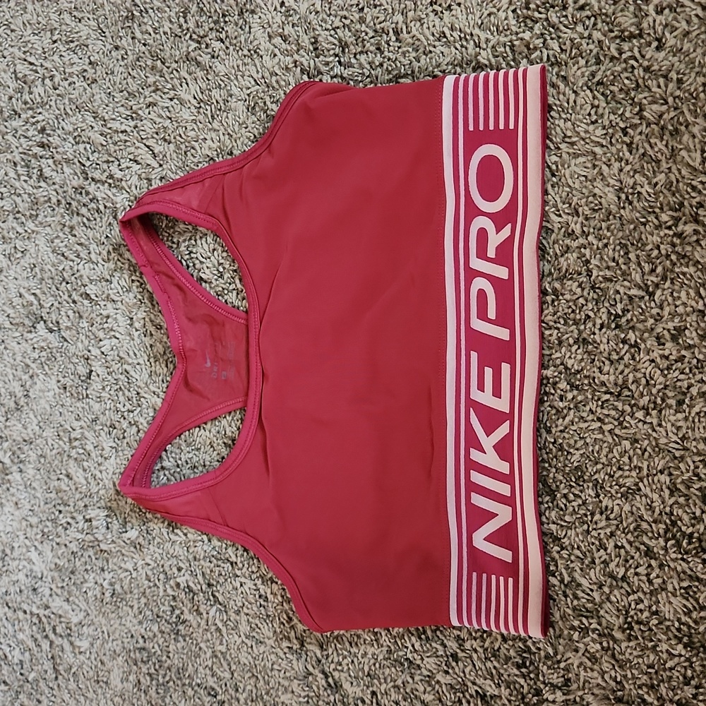 Nike Pro Sports Bra - burgundy in color, no padding